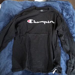 Black champion long sleeve T-shirt